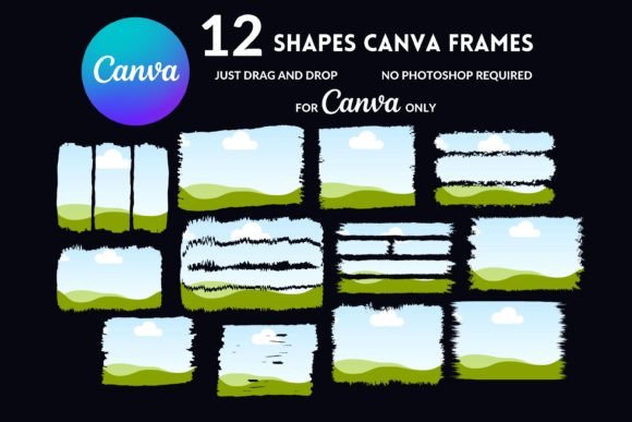 Download Editable Canva Frames, Grunge Background - Editable canva frame Collection