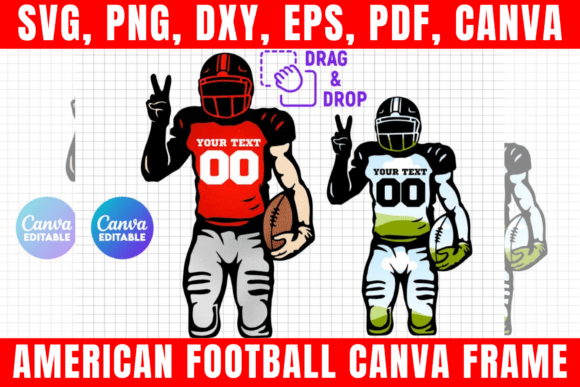Download American Football Editable Canva Frame - Editable canva frame Collection