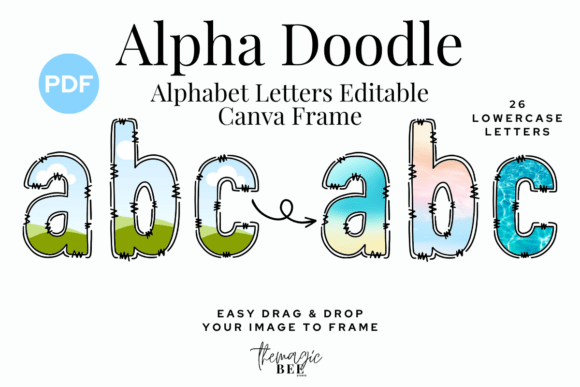 Download Alphabet Letters Editable Canva Frame - Editable canva frame Collection