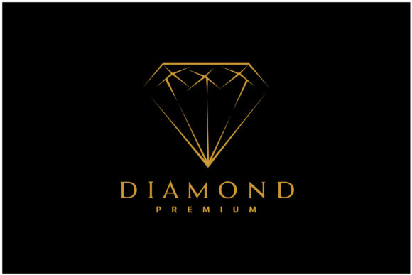 Download Luxury Template with Gold Diamond Icon - Luxury template Collection