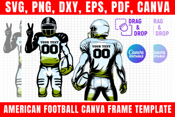 Download American Football Editable Canva Frame - Editable canva frame Collection