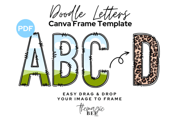 Download Alphabet Letters Editable Canva Frame - Editable canva frame Collection