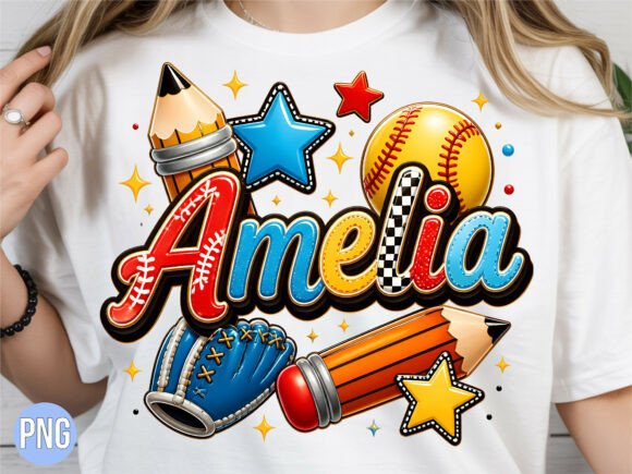 Download Amelia Custom Baseball School Pencil PNG - Custom baseball Collection