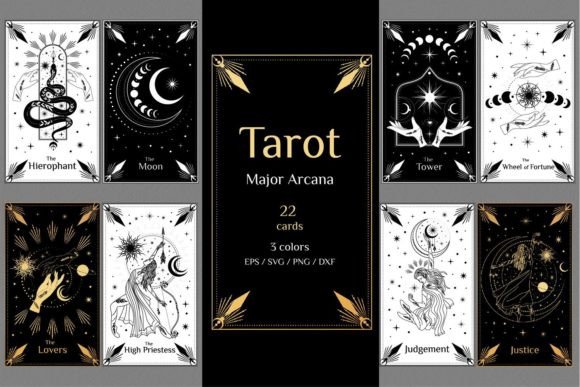 Download Major Arcana Deck SVG, Tarot Cards SVG - Major arcana Collection
