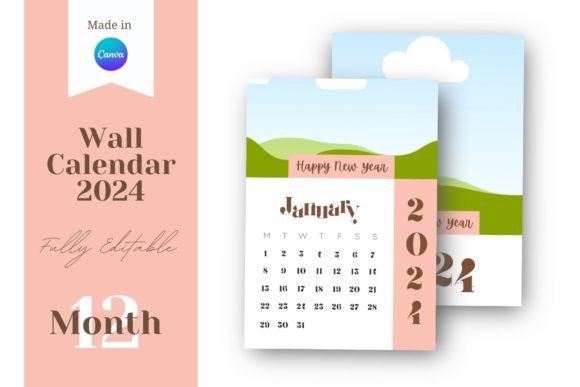 Download Editable Canva Frame Wall Calendar 2024 - Editable canva frame Collection