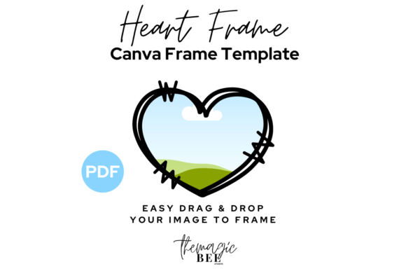 Download Love Heart Editable Canva Frame Designs - Editable canva frame Collection