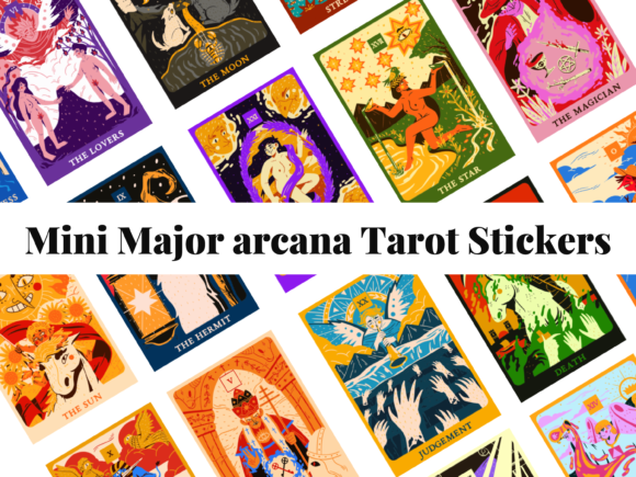 Download Mini Tarot Card Sticker, 22 Major Arcana - Major arcana Collection