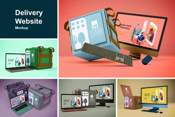 Download Delivery Website Mockup - Website mockup Collection
