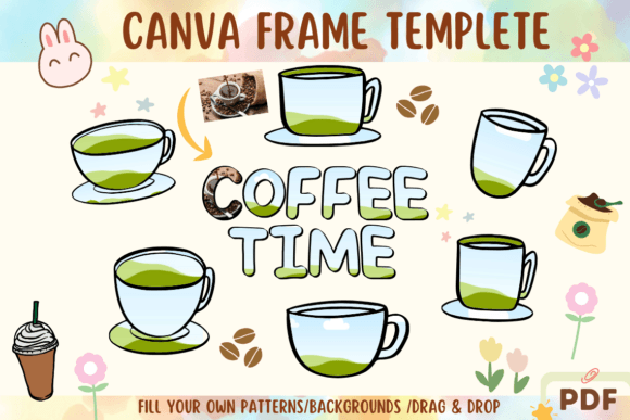 Download Coffee Cup Editable Canva Frame Template - Editable canva frame Collection