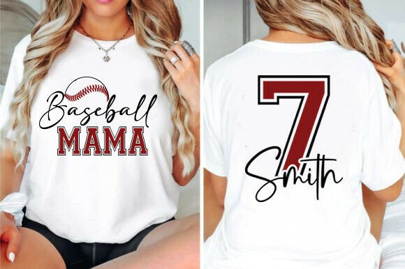 Download Custom Baseball Mama Png, Back and Front - Premium Resources