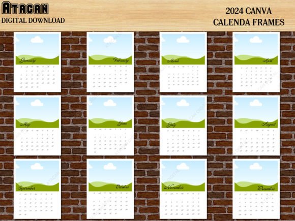 Download Editable Canva Frame 2024 Calendar Print - Editable canva frame Collection