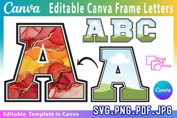 Download Editable Canva Frame Letters - Editable canva frame Collection